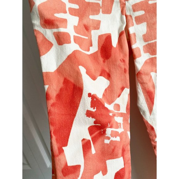 ** LAST CHANCE ** Isabel Marant Red Printed jeans, size 36FR, fits a size 2. - Picture 5 of 8